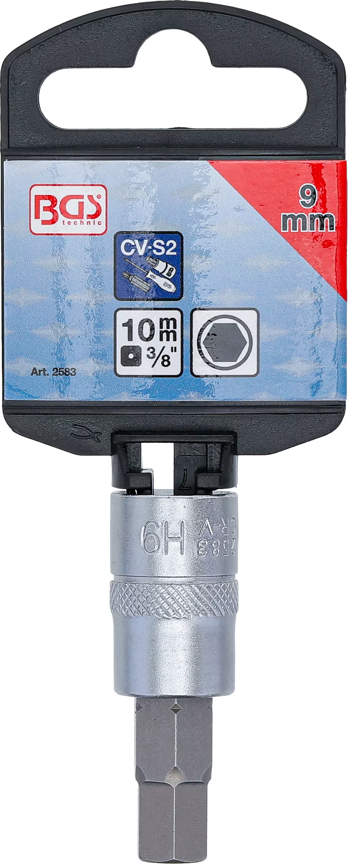 Bit-Einsatz | Antrieb Innenvierkant 10 mm (3/8") | Innensechskant 9 mm