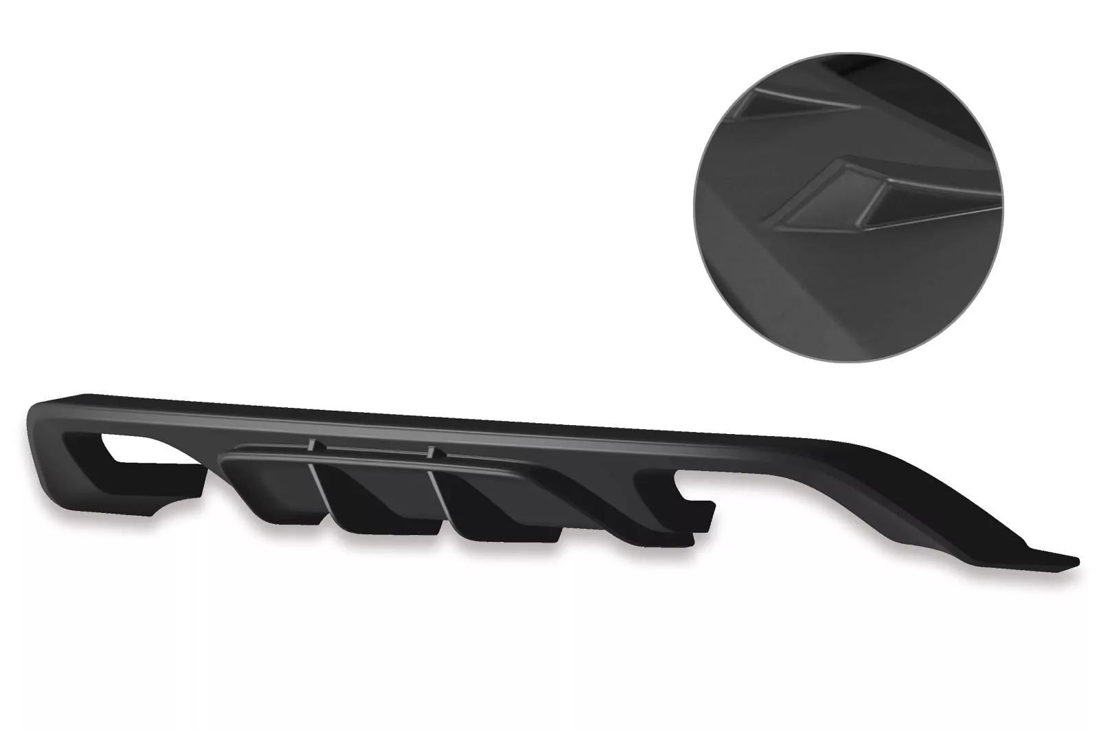 Heckansatz für VW Golf 7 R / R-Line Lackierfreundlich (schwarz matt)