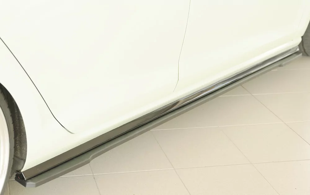 Rieger Seitenschweller rechts ansatz (ca. 19mm) matt schwarz für VW Golf 7 R-Line 5-tür. 02.17- (ab Facelift)