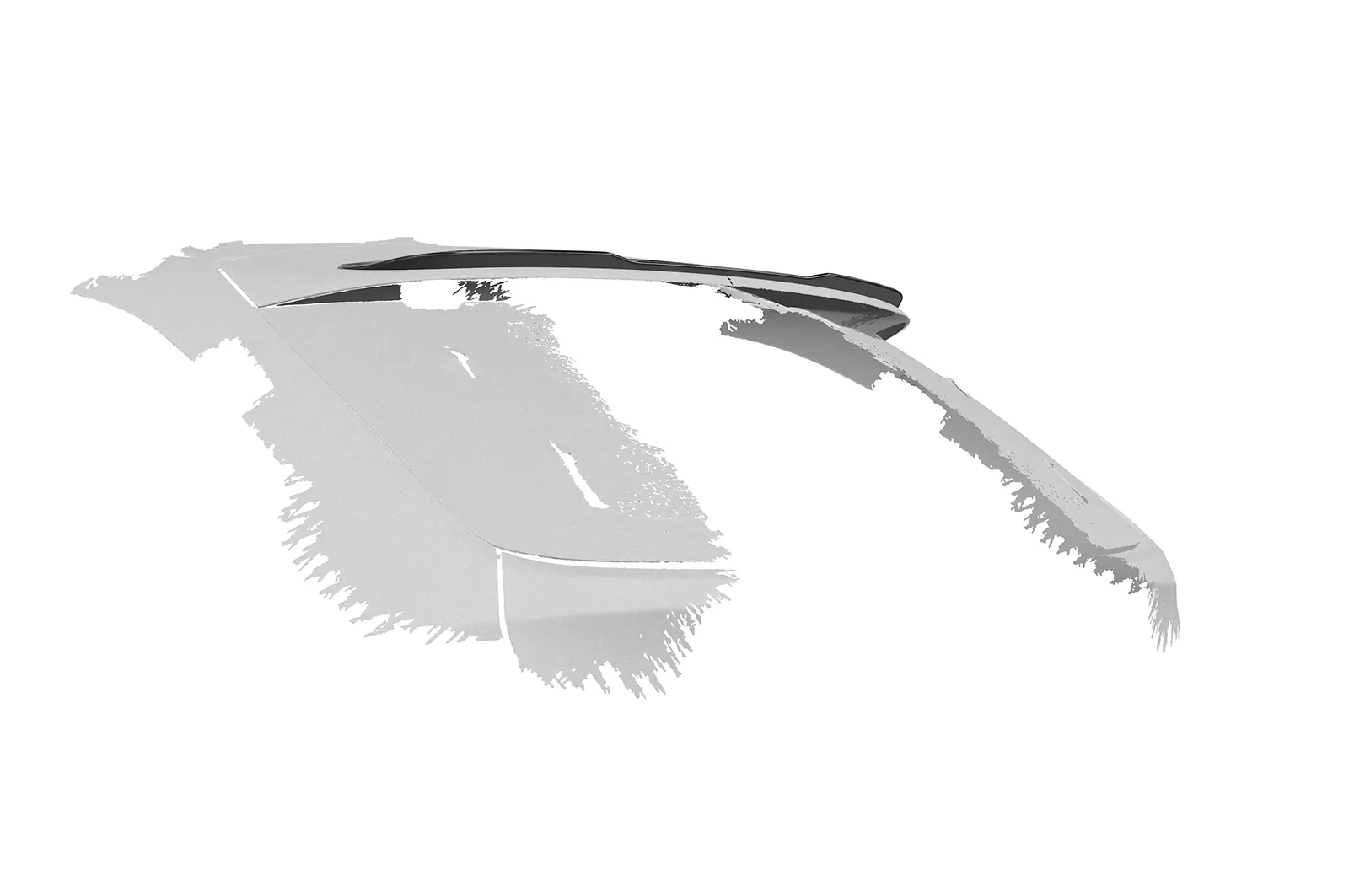 Heckflügel für BMW 3er F31 Touring HF192 Schwarz Strukturiert