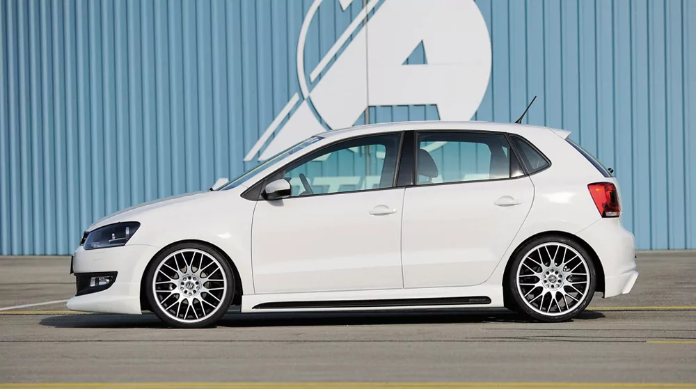 Rieger Seitenschweller links  carbon look für VW Polo 6 GTI (6R) 5-tür. 05.10-01.14 (bis Facelift)