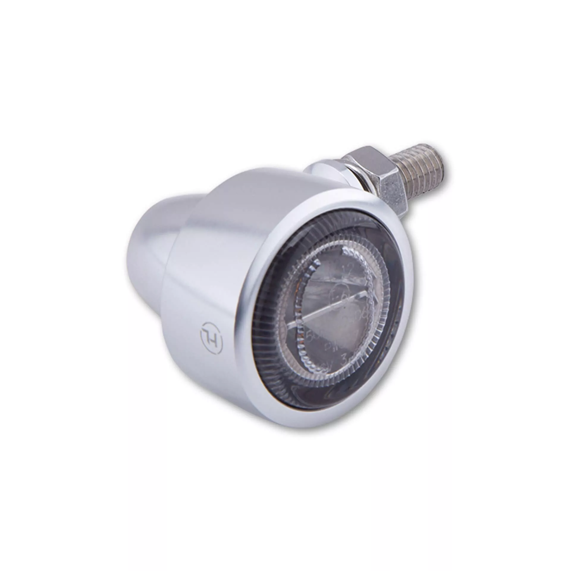 HIGHSIDER Pro Classic-X1 LED Indicator Gehäuse  Silber / Linse Rauchgrau (Paar), Vorn & Hinten
