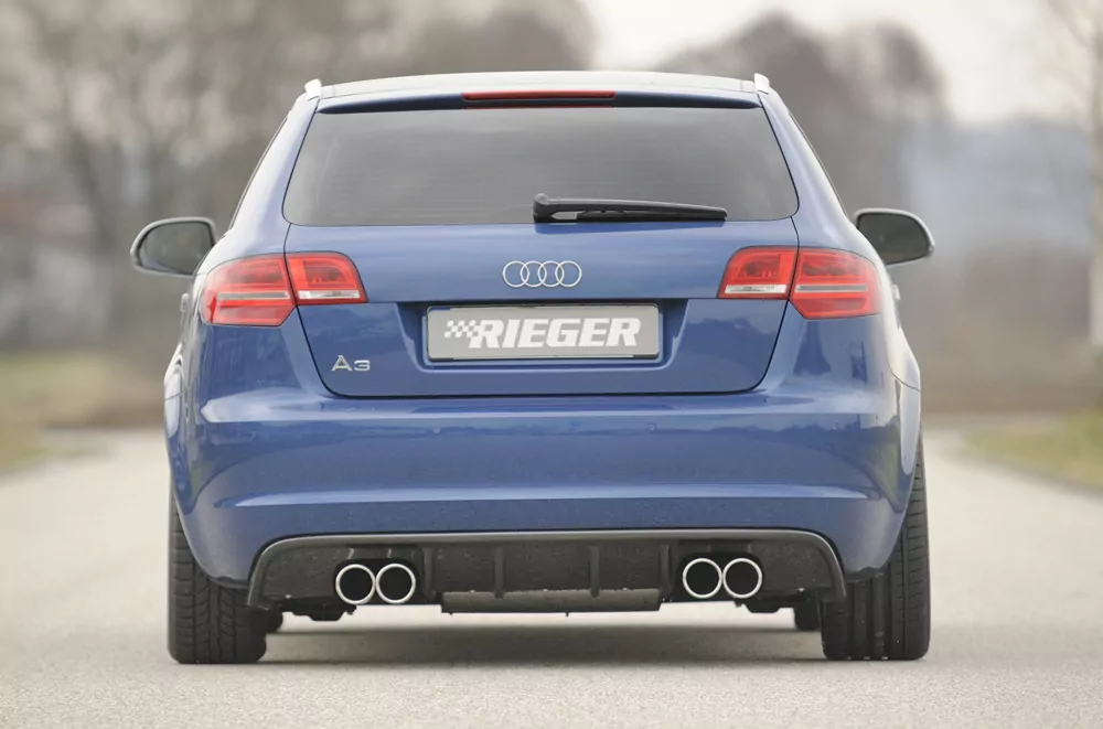 Rieger Heckeinsatz für Audi A3 (8P) - 5-tür. 07.08- (ab Facelift) carbon optik