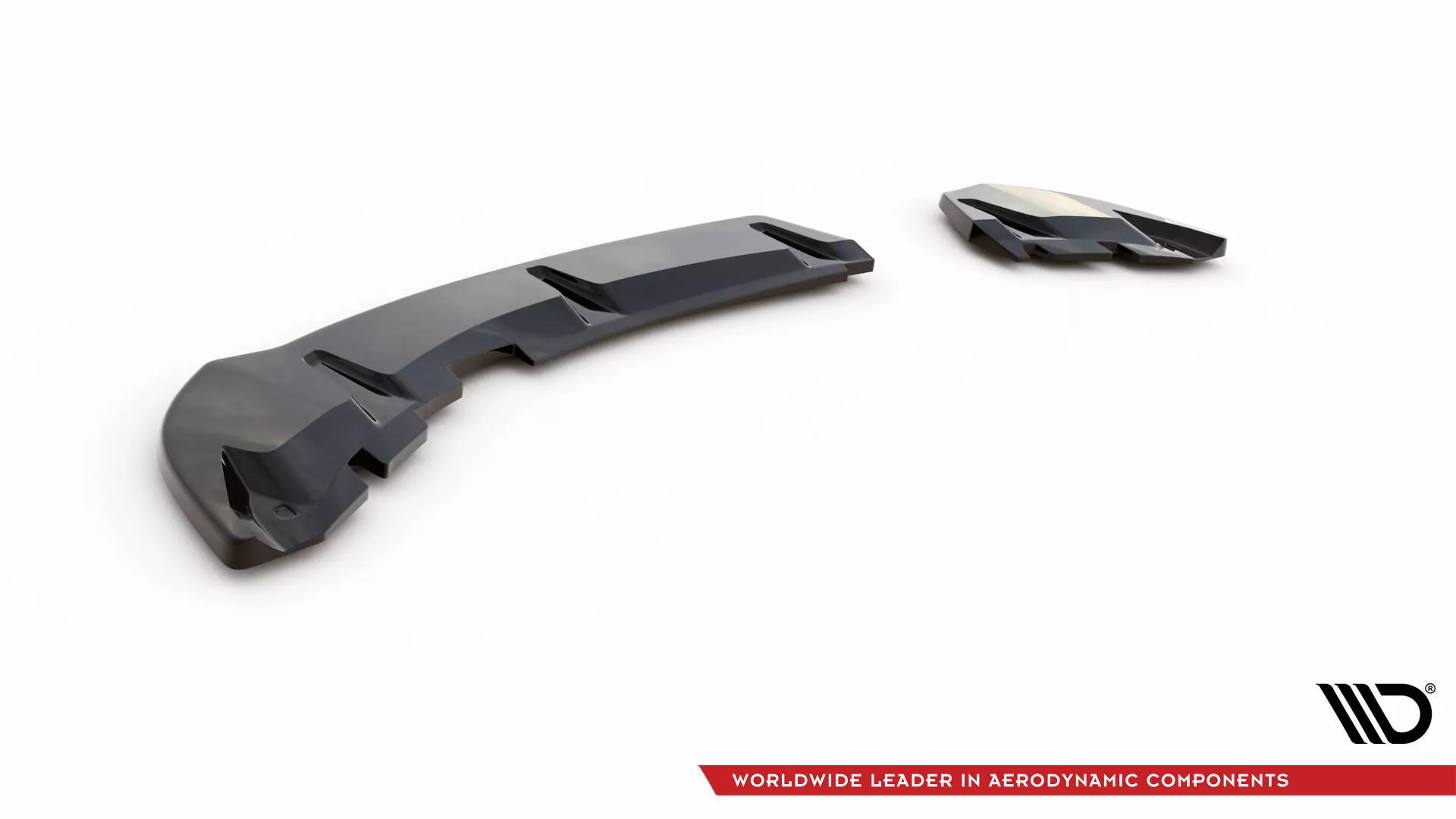 Heck Ansatz Flaps Diffusor Für Seat Ibiza FR SC Mk4 Facelift Schwarz Hochglanz