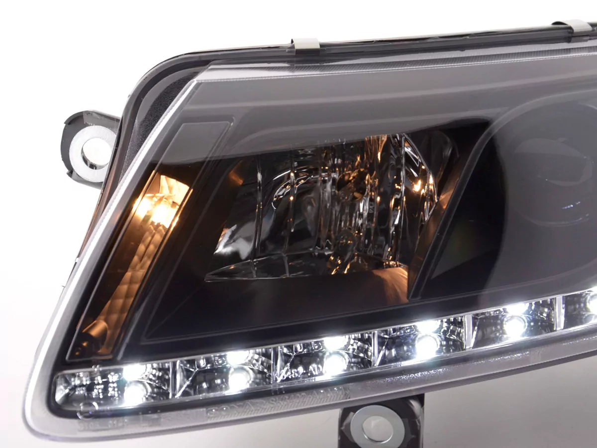 Scheinwerfer Set Xenon Daylight LED Tagfahrlicht Audi A6 Typ 4F Bj. 04-08 schwarz