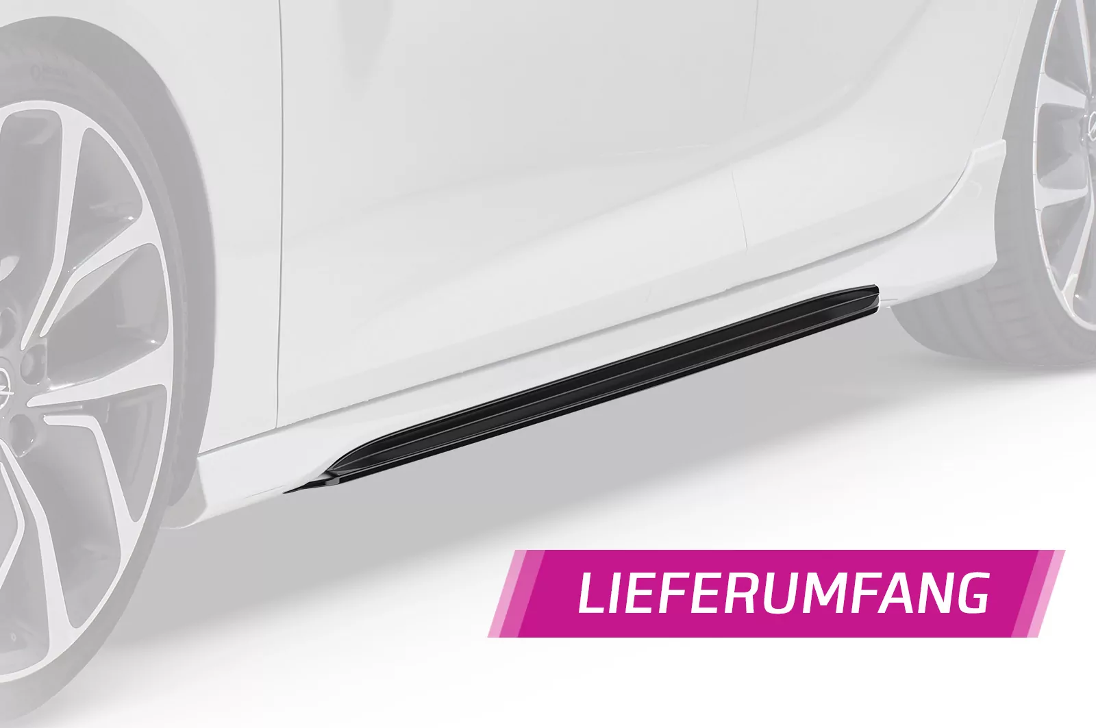 Seitenschweller für Opel Insignia B GSI / GS Line Plus SS477 Strukturiert (schwarz matt)