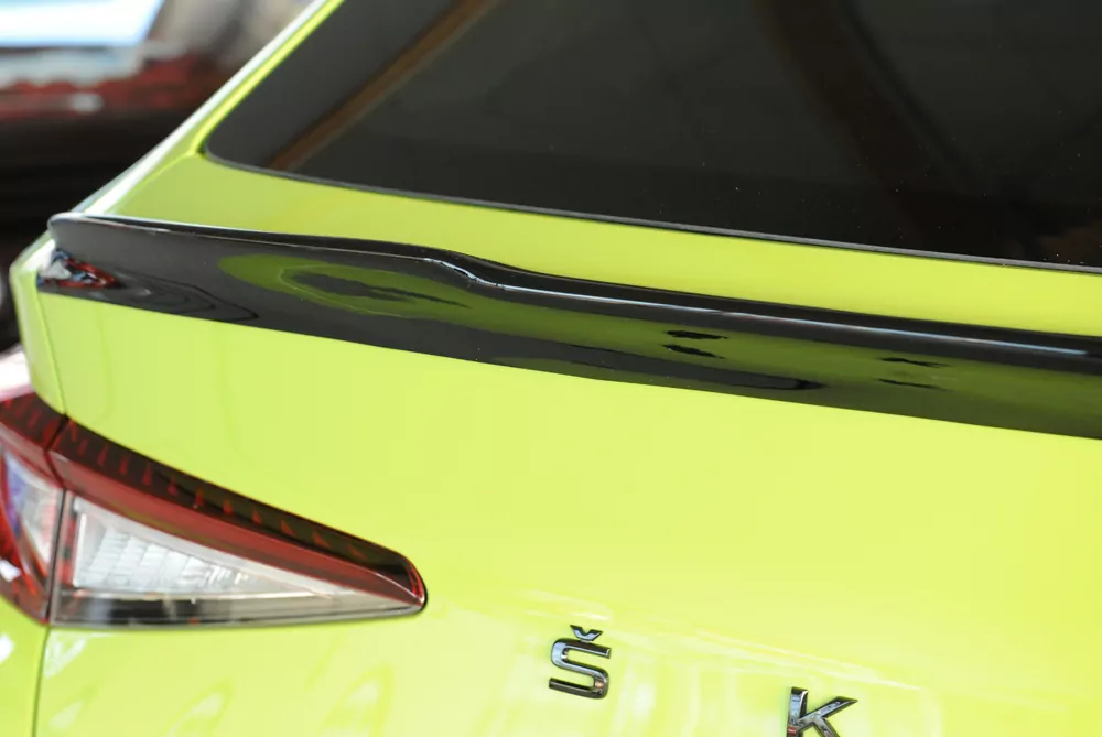 Rieger Heckklappenspoiler glanz schwarz für Skoda Enyaq iV RS (NY) Coupé (5AC) 07.21-