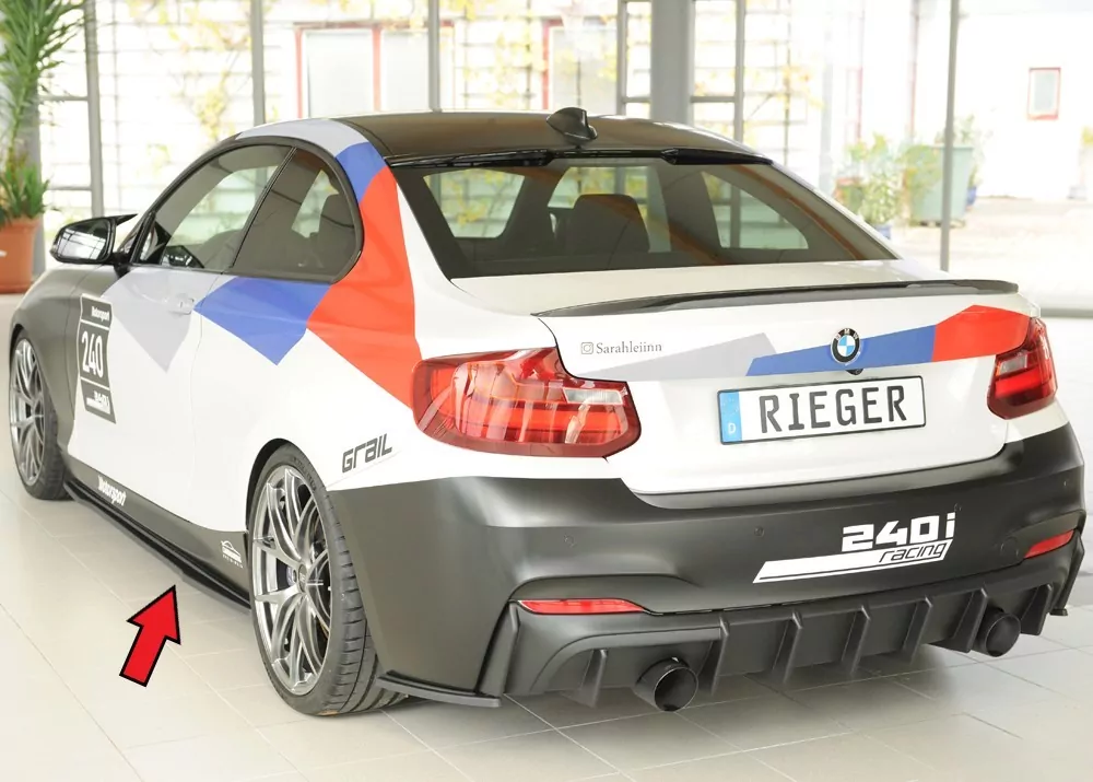 Rieger Seitenschweller links ansatz matt schwarz für BMW 2er F23  (1C) Cabrio 07.17- (ab Facelift) LCI