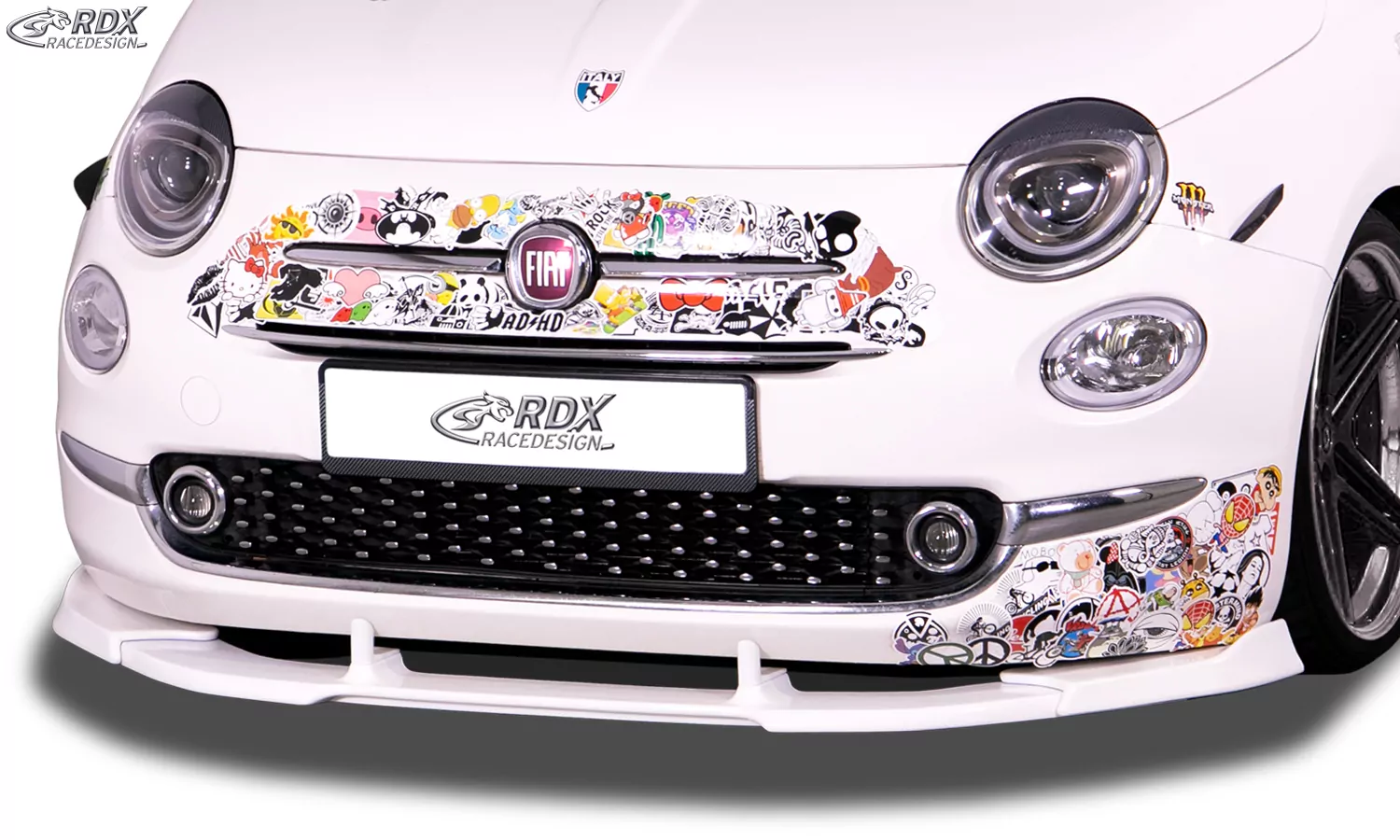 RDX Frontspoiler VARIO-X für FIAT 500 2016+ Frontlippe Front Ansatz Vorne Spoilerlippe