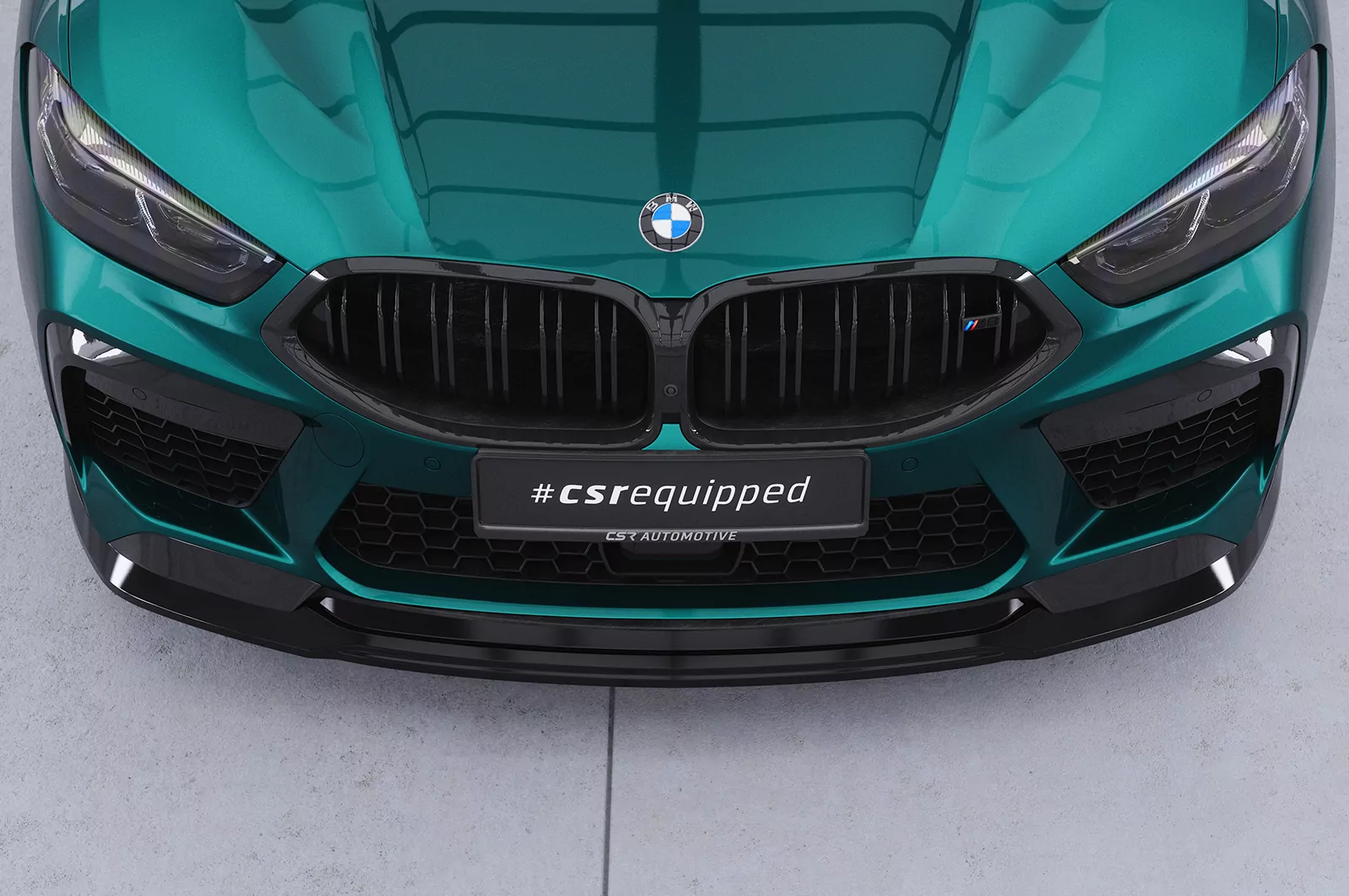 Cup-Spoilerlippe mit ABE für BMW M8 Competition (G14/G15/G16) CSL508 Schwarz Strukturiert