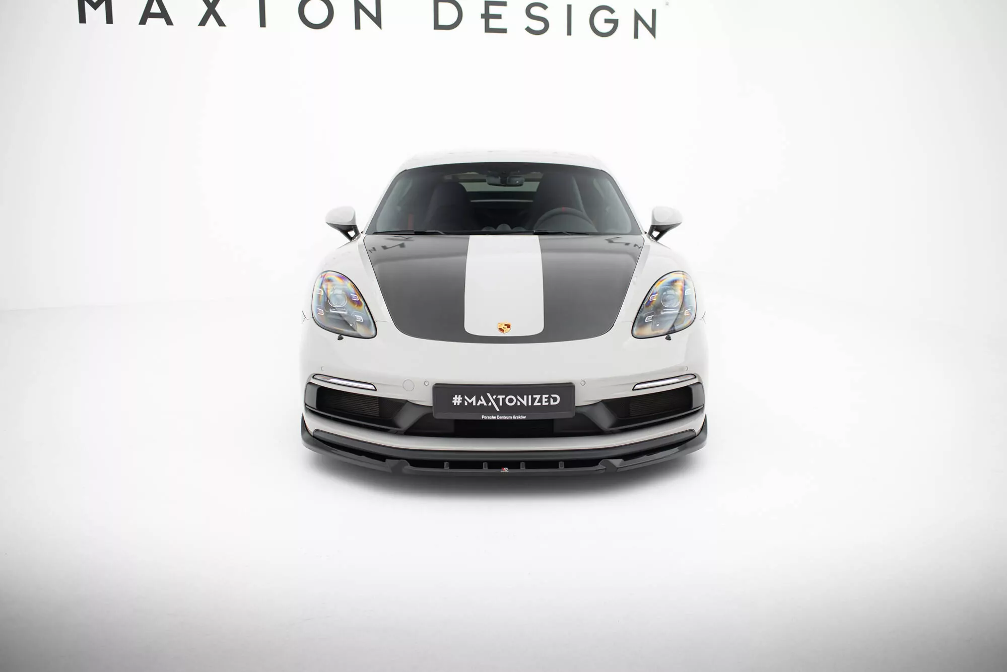 Front Ansatz Für  V.2 Porsche 718 Cayman GTS 982c Schwarz Hochglanz