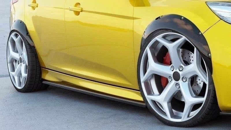 Kotflügelverlängerung Passend Für Ford Focus ST Mk3 Schwarz Hochglanz Schwarz Hochglanz