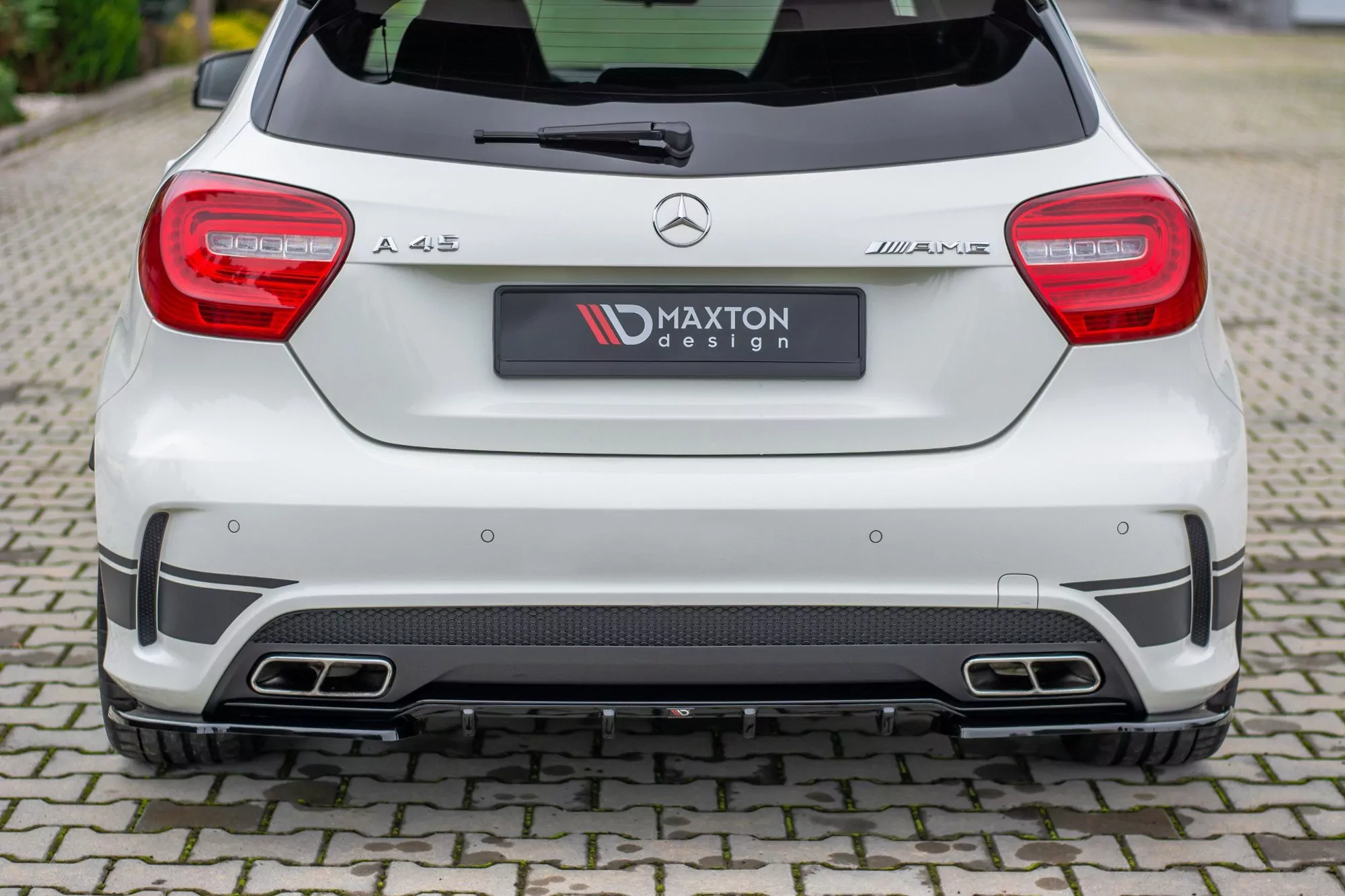 Heck Ansatz Flaps Diffusor Passend Für Diffusor Passend Für Mercedes A45 AMG W176 Schwarz Hochglanz Schwarz Hochglanz