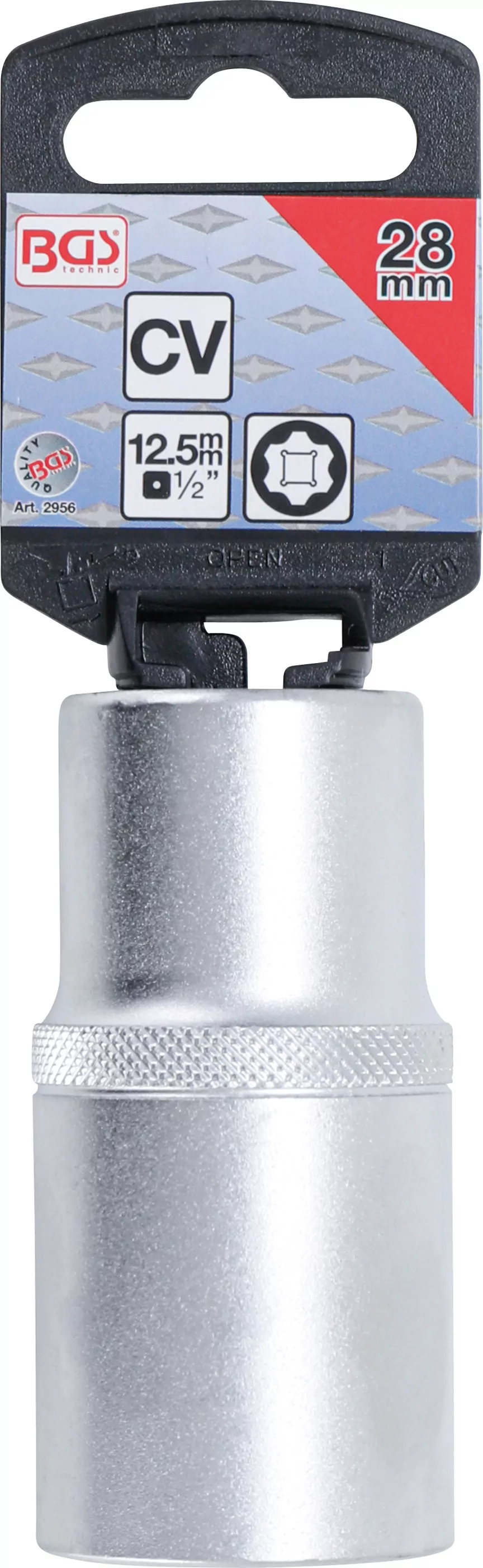 Steckschlüssel-Einsatz Super Lock, tief | Antrieb Innenvierkant 12,5 mm (1/2") | SW 28 mm