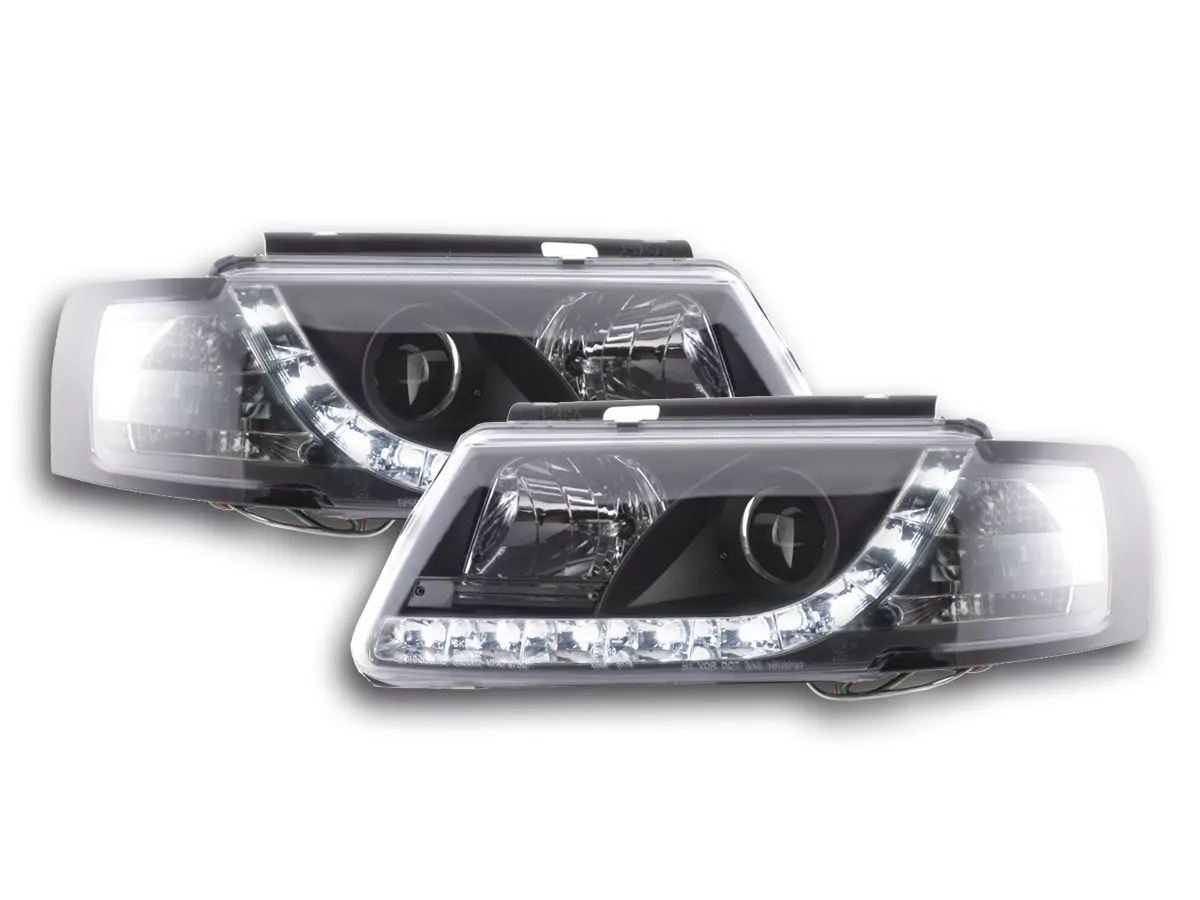 Scheinwerfer Set Daylight LED Tagfahrlicht VW Passat Typ 3B Bj. 97-00 schwarz