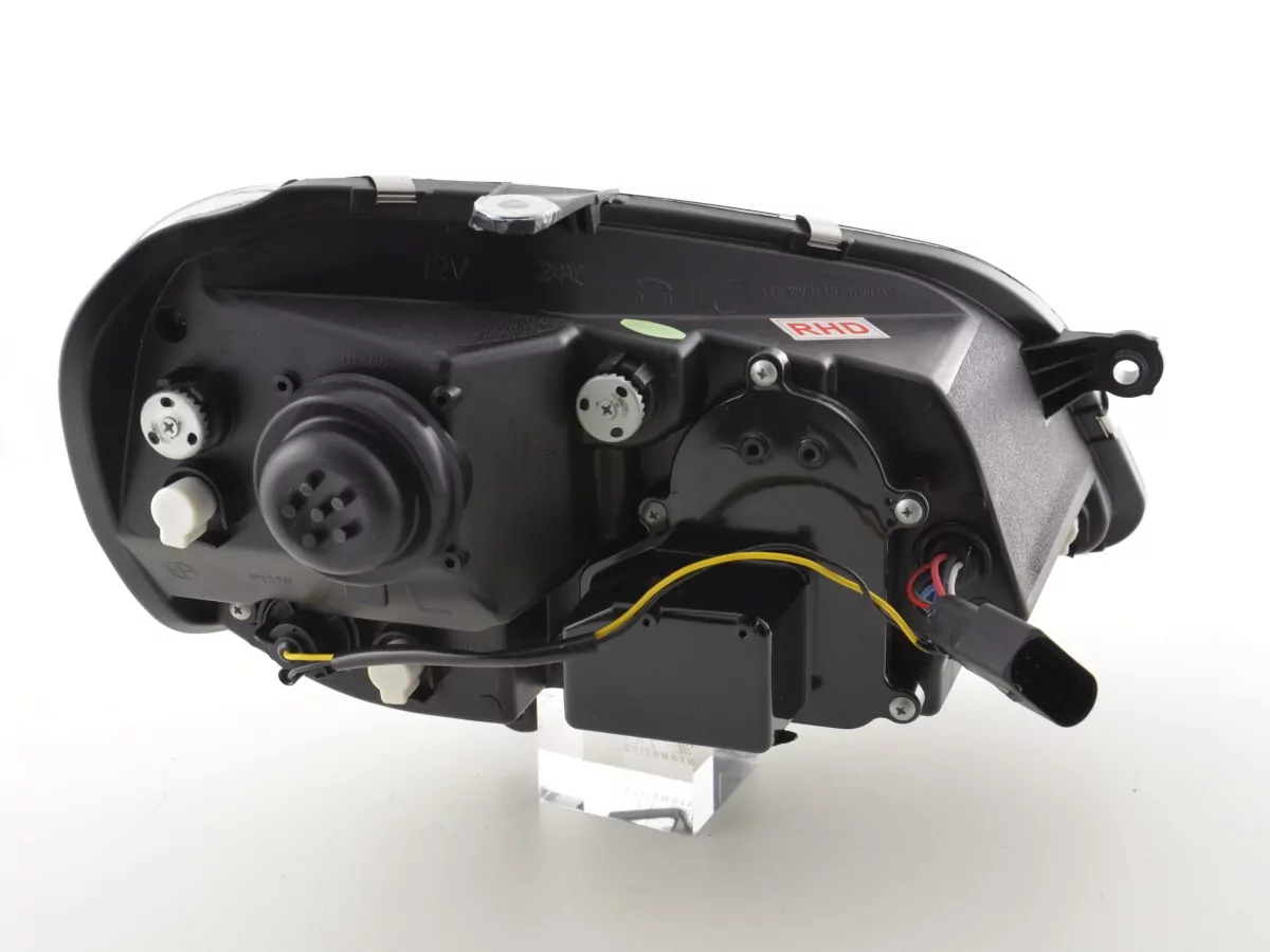 Scheinwerfer Set Daylight LED TFL-Optik VW Polo Typ 9N3 Bj. 05-09 schwarz für Rechtslenker