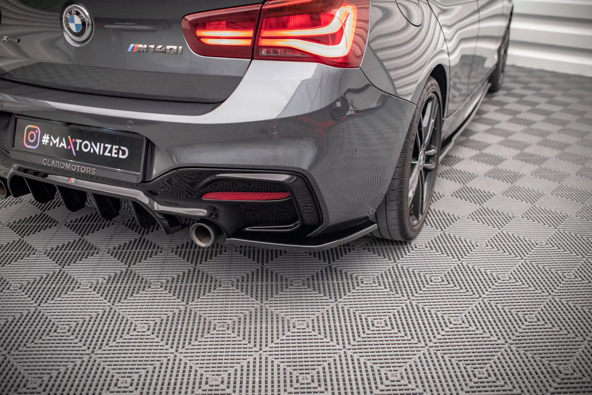 Heck Ansatz Flaps Diffusor Passend Für Diffusor Passend Für BMW 1er F20 FL M-power Schwarz Hochglanz Schwarz Hochglanz