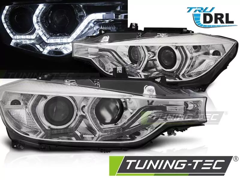 HEADLIGHTS ANGEL EYES LED DRL CHROME fits BMW F30/F31 10.11 - 05.15 