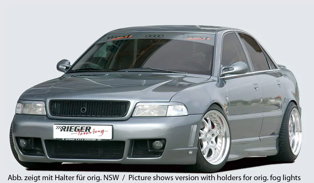 Rieger Spoilerstoßstange RS-Four-Look für Audi A4 (B5) | Avant 11.94-98 ohne NSW-Halter