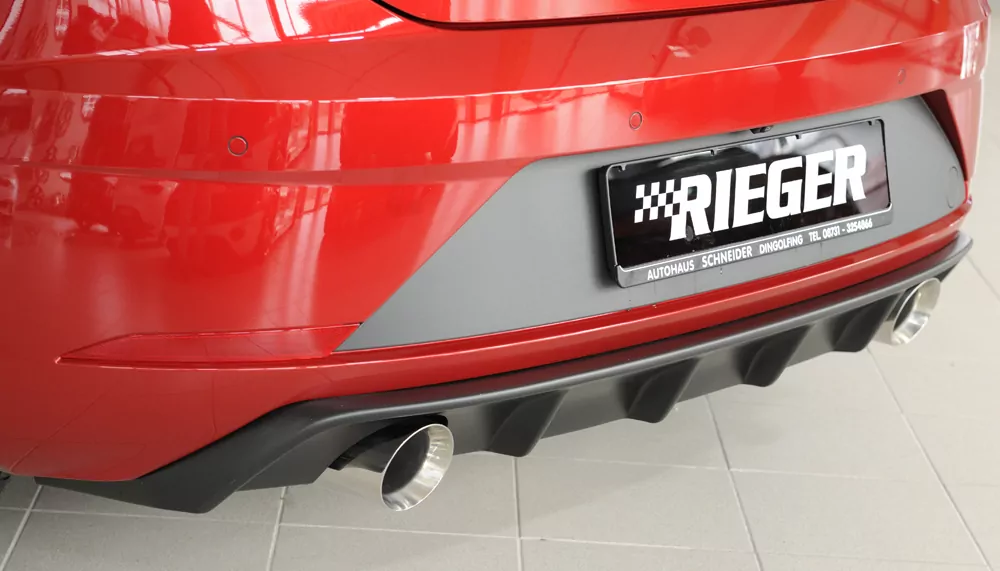 Rieger Heckeinsatz für Seat Leon FR (5F) - 5-tür. 01.17- (ab Facelift) carbon optik