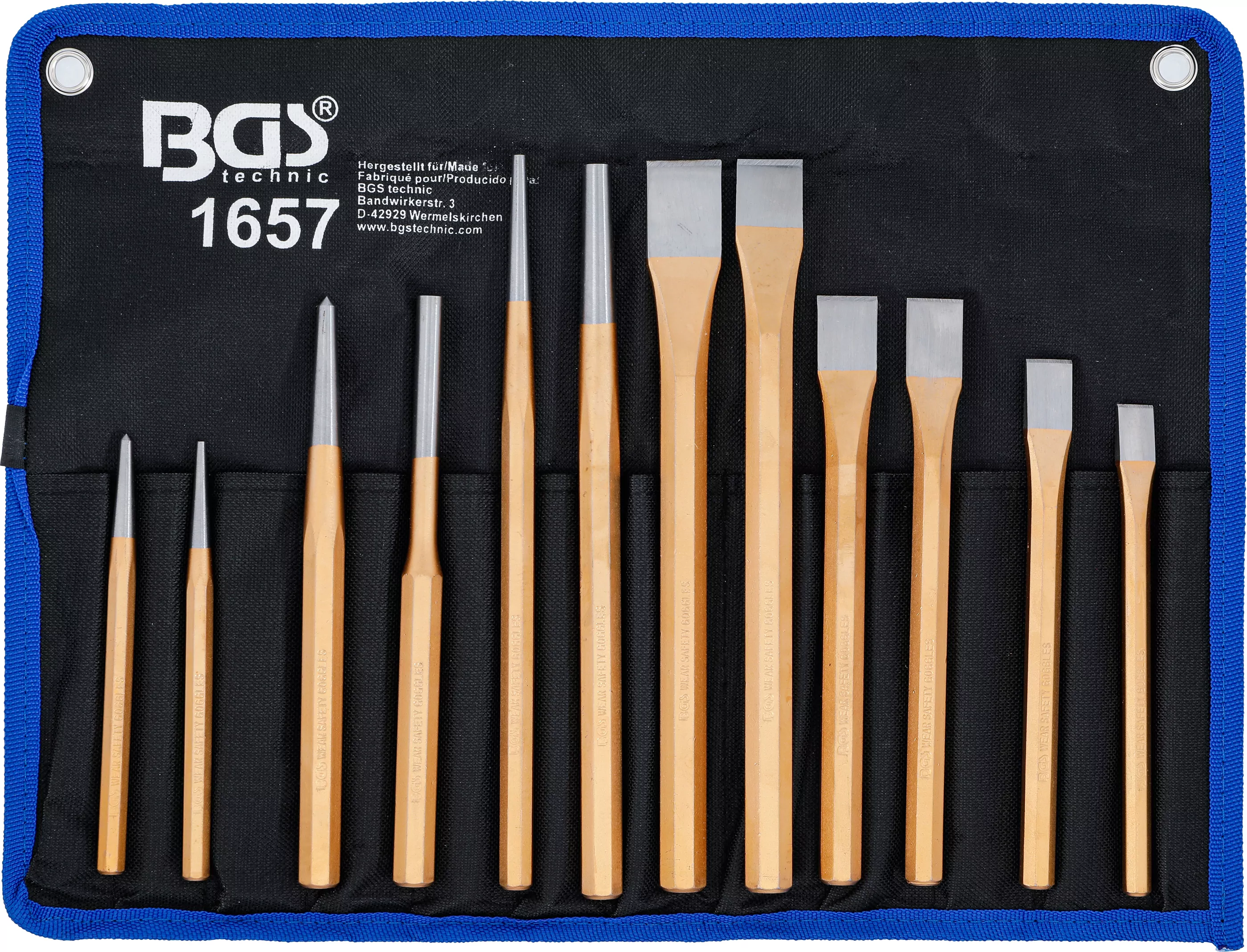 Splintentreiber-/ Meissel-/ Körner-Satz | 12-tlg.