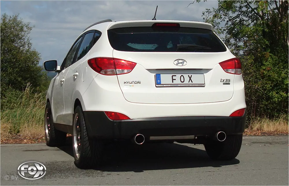 Hyundai ix35 Endrohre für FOX Endschalldämpfer Ausgang rechts/links - 1x100 Typ 12 rechts/links (ohne Bögen)