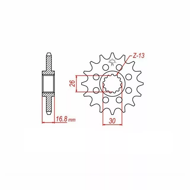 Ritzel 16 Zähne Teilung 520