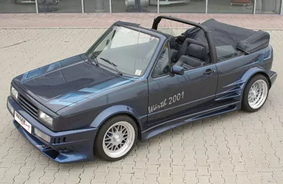 Rieger Seitenteil Breitbau I für VW Golf 1 -    carbon optik