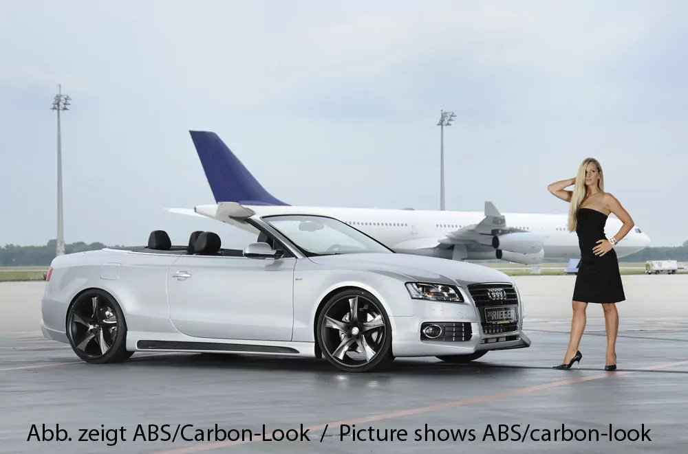 Rieger Seitenschweller links  matt schwarz für Audi A5 S5 (B8/B81) Coupé 10.11-06.16 (ab Facelift)