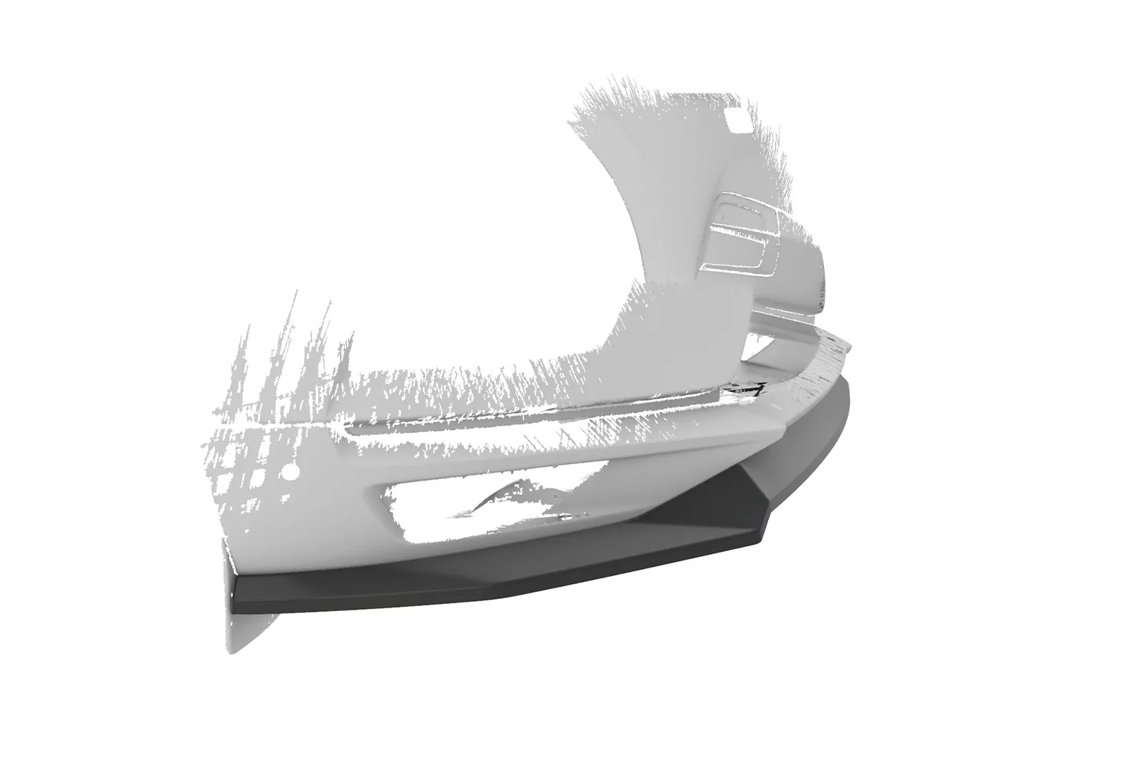 Cup-Spoilerlippe mit ABE für Volvo XC60 II (SPA) CSL587 Schwarz Strukturiert