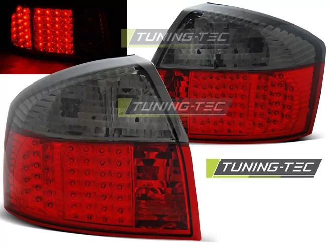Led Tail Lights Red Smoke Fits Audi A4 10.00-10.04