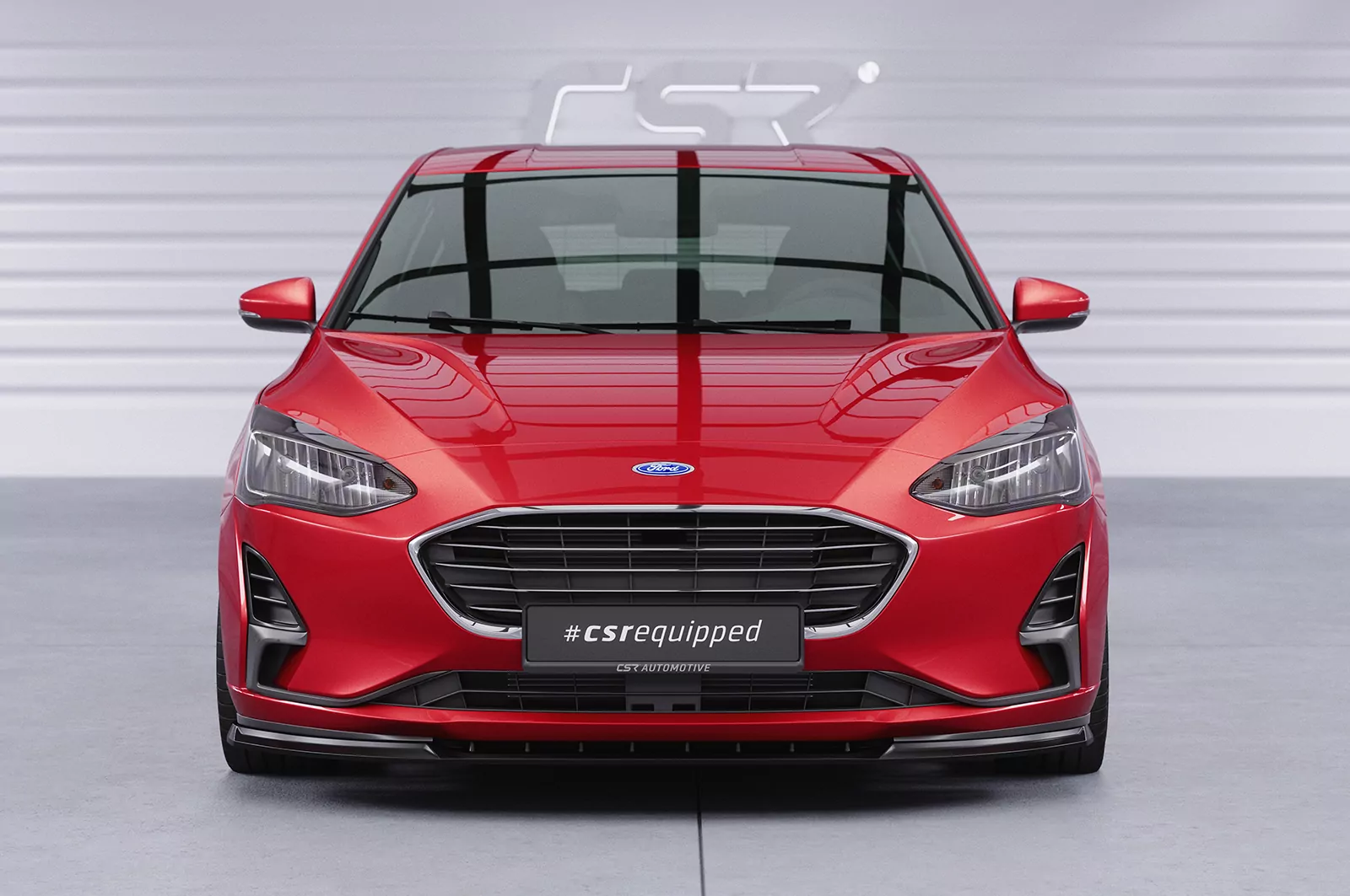 Cup-Spoilerlippe mit ABE für Ford Focus MK4 Turnier CSL606 Schwarz Strukturiert