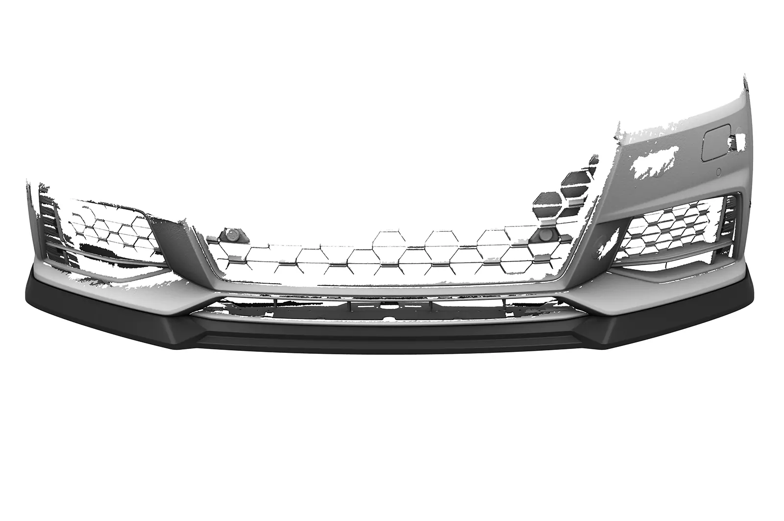 Cup-Spoilerlippe mit ABE für Audi TT FV/8S CSL840 Schwarz Strukturiert