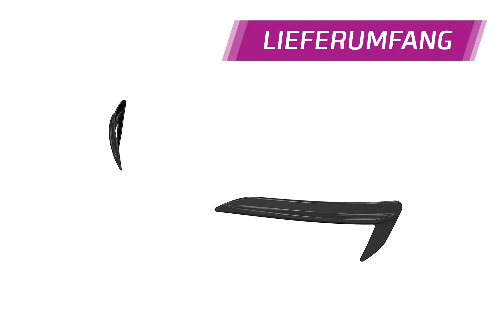 Airintakes für Tesla Model 3 AI031 Schwarz Strukturiert