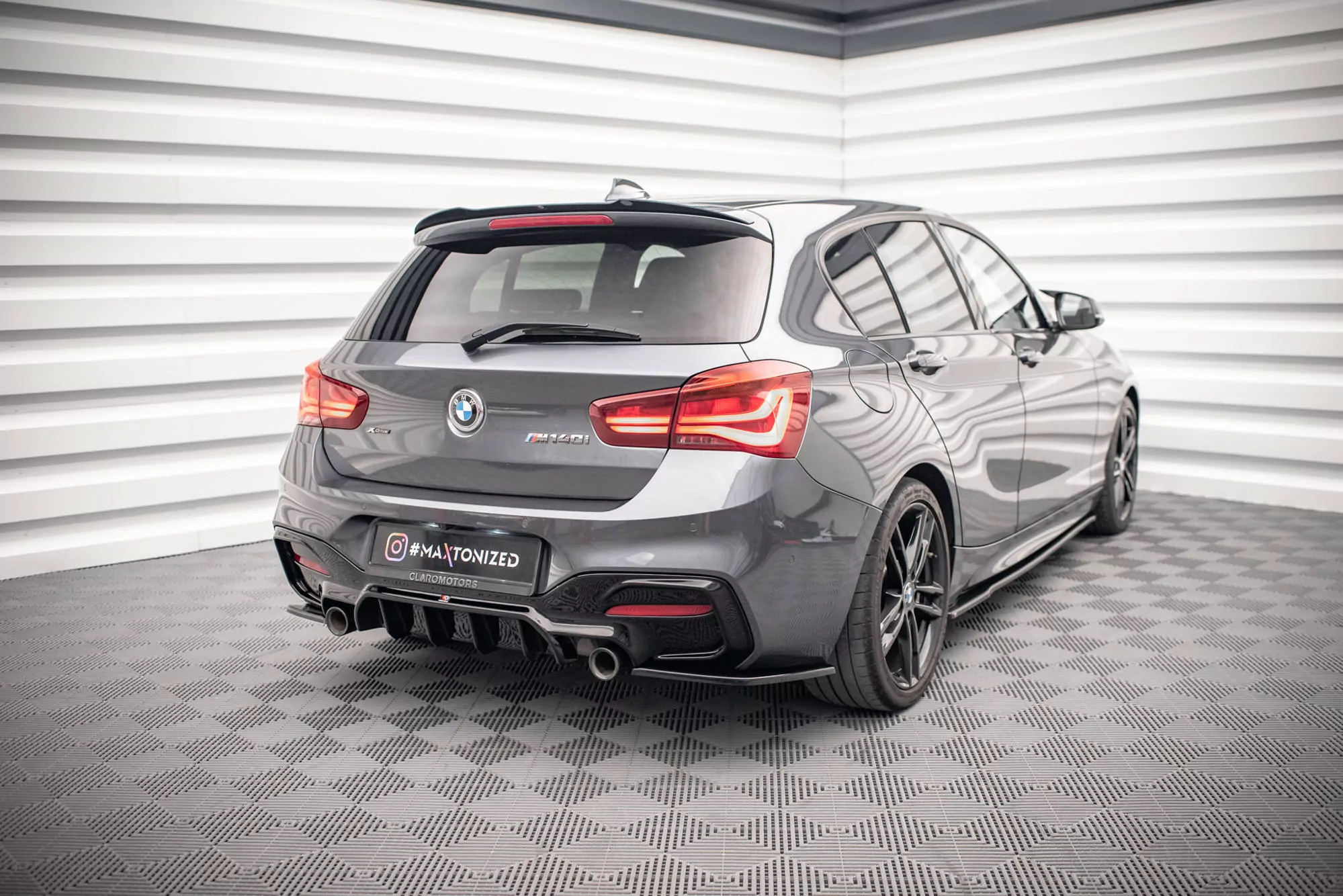 Heck Ansatz Flaps Diffusor Passend Für Diffusor Passend Für BMW 1er F20 FL M-power Schwarz Hochglanz Schwarz Hochglanz