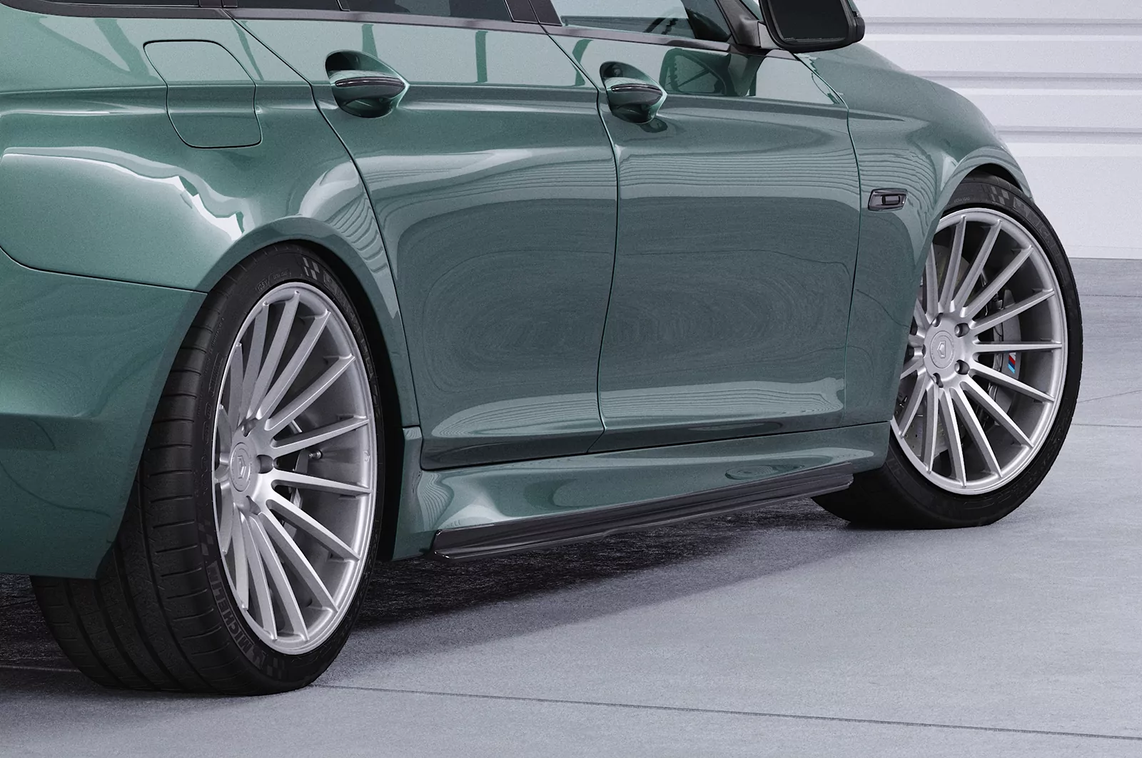 Seitenschweller für BMW 5er F10 / F11 M-Paket SS515 Schwarz Strukturiert