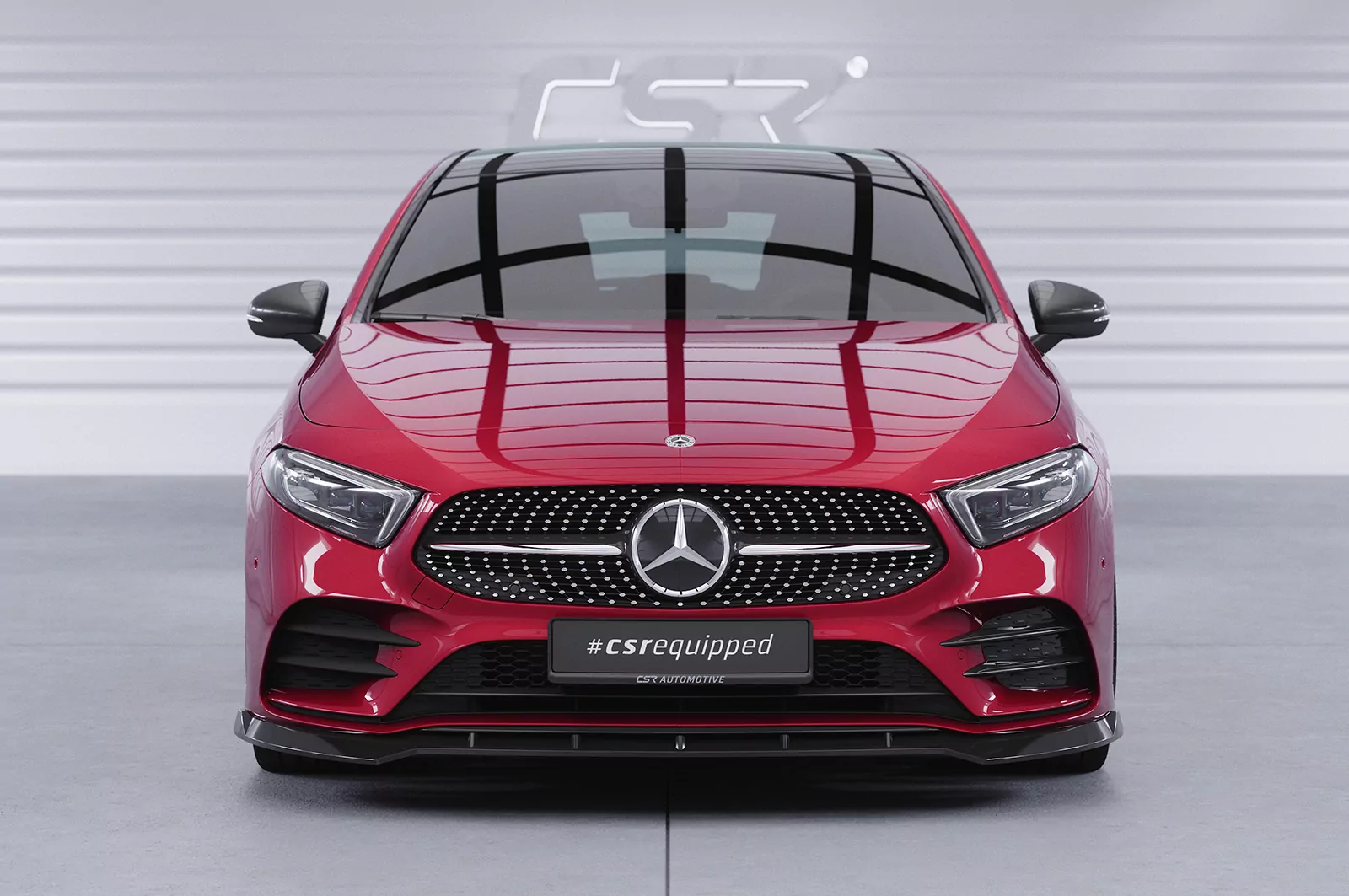 Cup-Spoilerlippe mit ABE für Mercedes Benz A-Klasse 177 A35 AMG/AMG-Line CSL660 Schwarz Strukturiert