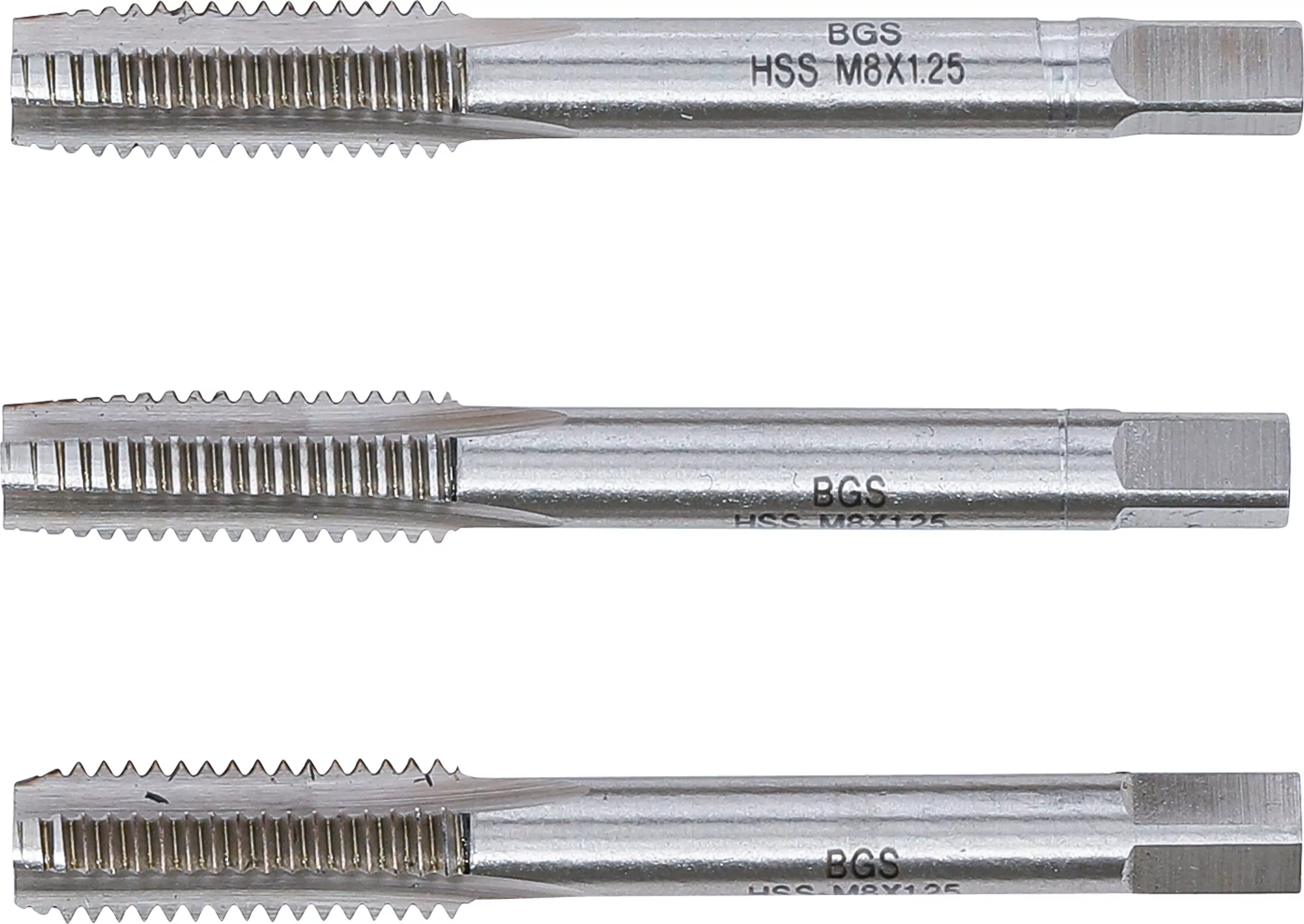 Gewindebohrer-Satz | Vor-, Mittel- und Fertigschneider | HSS-G | M8 x 1,25 mm | 3-tlg.