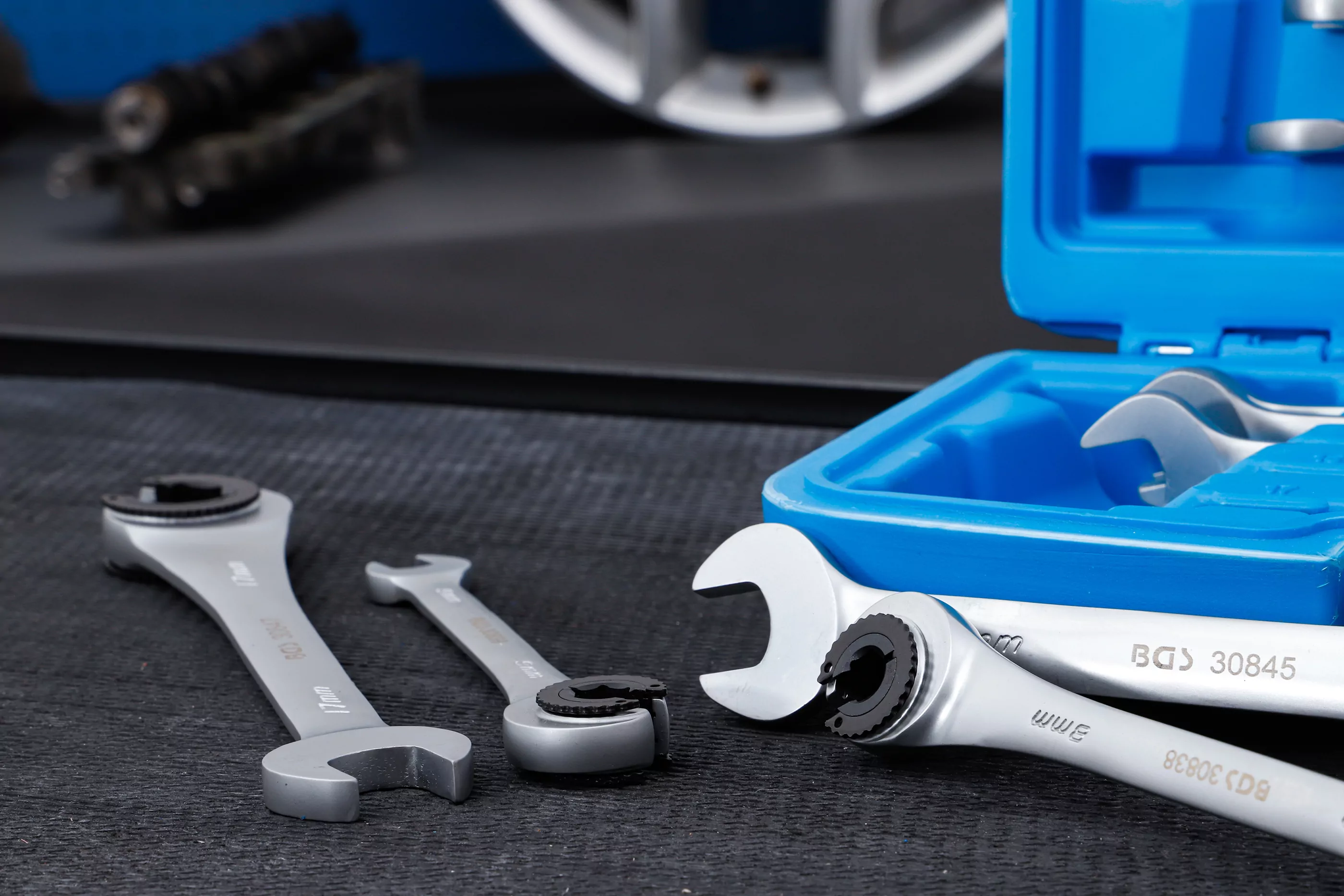 Ratschenring-Maulschlüssel-Satz | offen | SW 8 - 17 mm | 9-tlg.