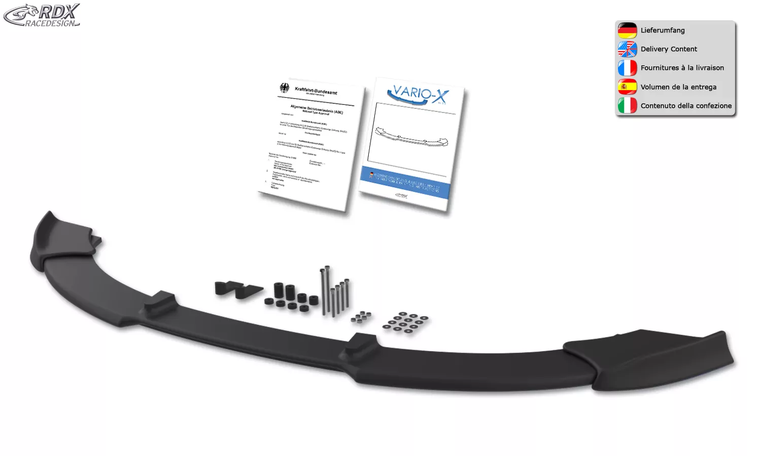 RDX Frontspoiler VARIO-X für NISSAN 350 Z (-2007) Frontlippe Front Ansatz Vorne Spoilerlippe