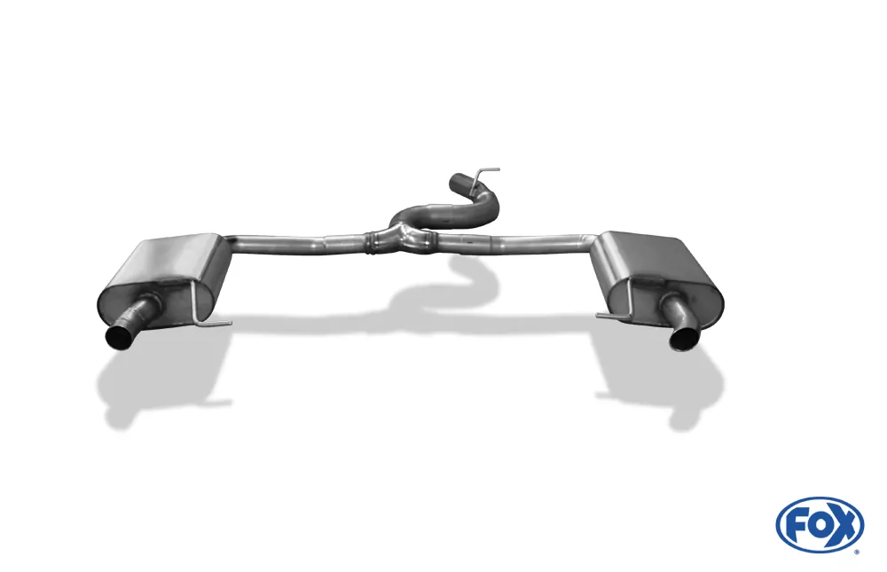 VW Golf VII Variant R - 4-Motion  Endschalldämpfer rechts/links - Austritt der Endrohre in den originalen Endrohrblenden