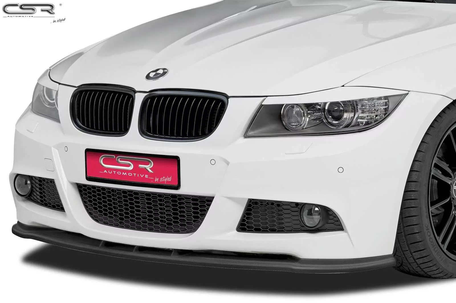 Cup-Spoilerlippe mit ABE für BMW 3er E90 / E91 LCI M-Paket CSL168 Strukturiert (schwarz matt)