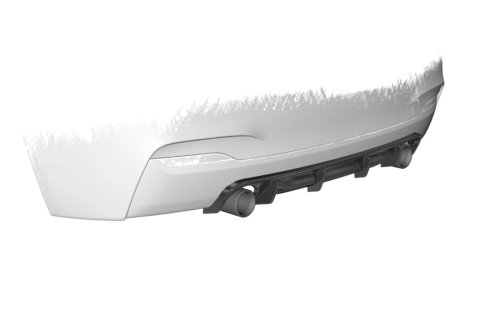 Heckansatz für BMW 2er (F22 / F23) Coupe und Cabrio HA273 Strukturiert (schwarz matt)