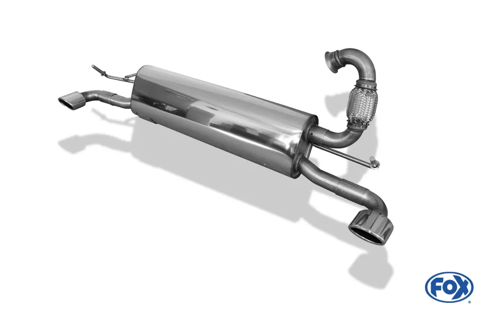 Smart Fortwo 453  Endschalldämpfer quer Ausgang rechts/links inkl. Flexstück - 86x54 Typ 32 rechts/links