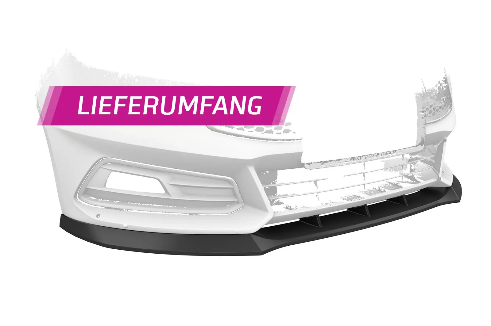 Cup-Spoilerlippe mit ABE für Ford Focus MK3 ST Turnier CSL476-M Carbon Look (matt)