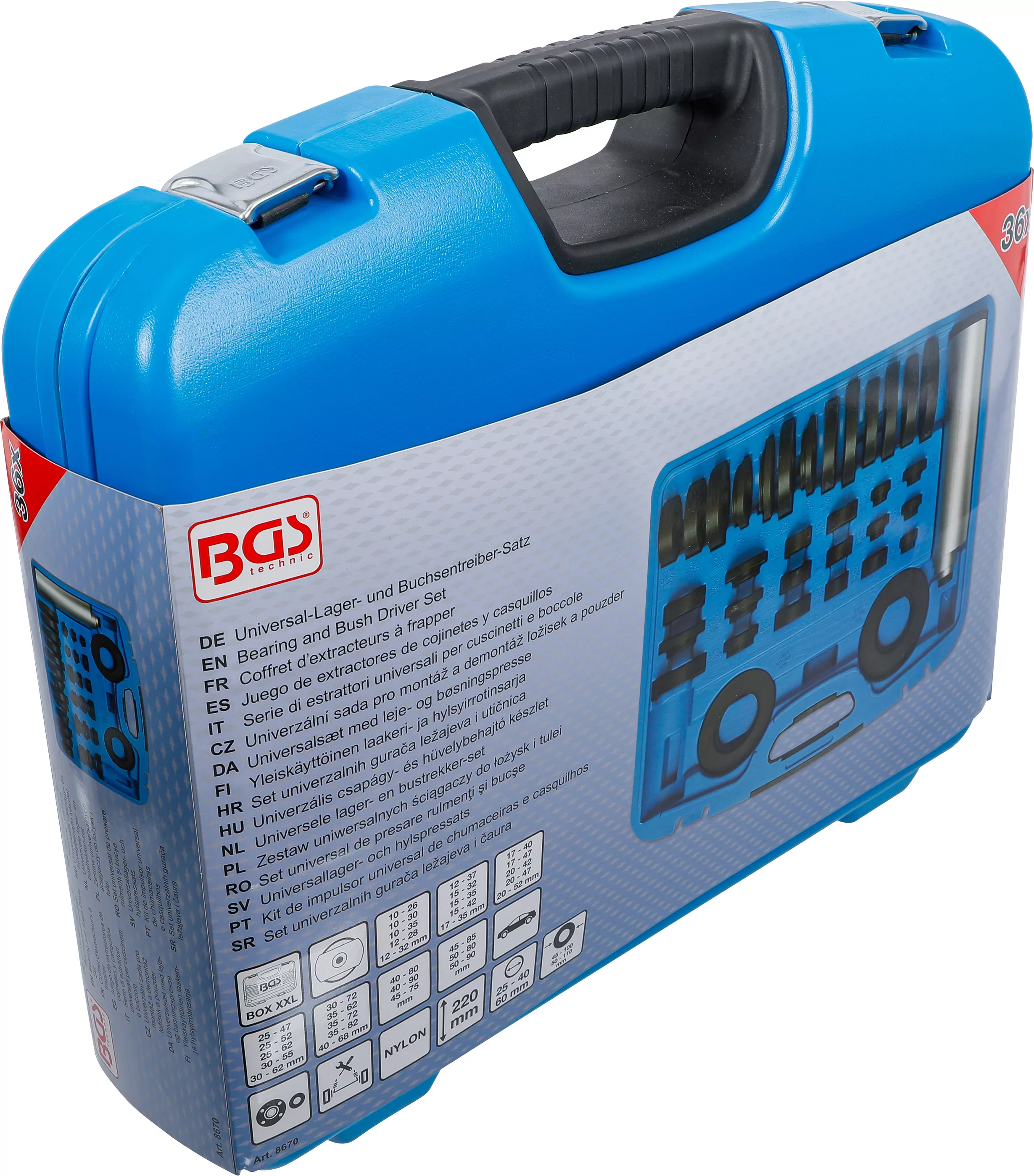 Universal-Lager- und Buchsentreiber-Satz | Nylon | 36-tlg.