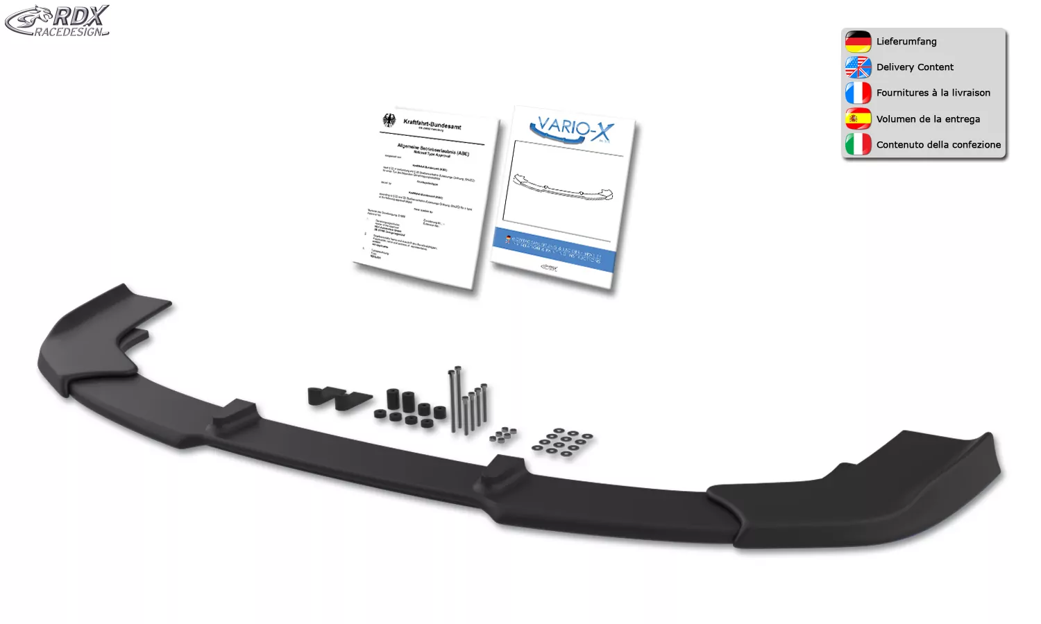 RDX Frontspoiler VARIO-X für MAZDA 3 (BL) 2009-2011 Frontlippe Front Ansatz Vorne Spoilerlippe