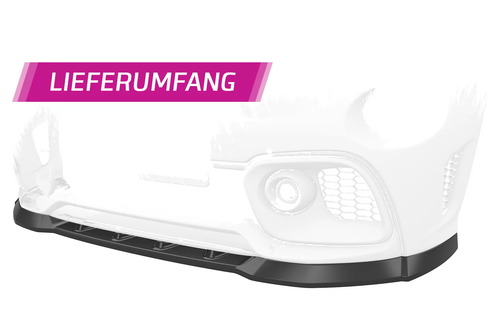 Cup-Spoilerlippe mit ABE für Fiat 500 Abarth 595 CSL487-M Carbon Look (matt)