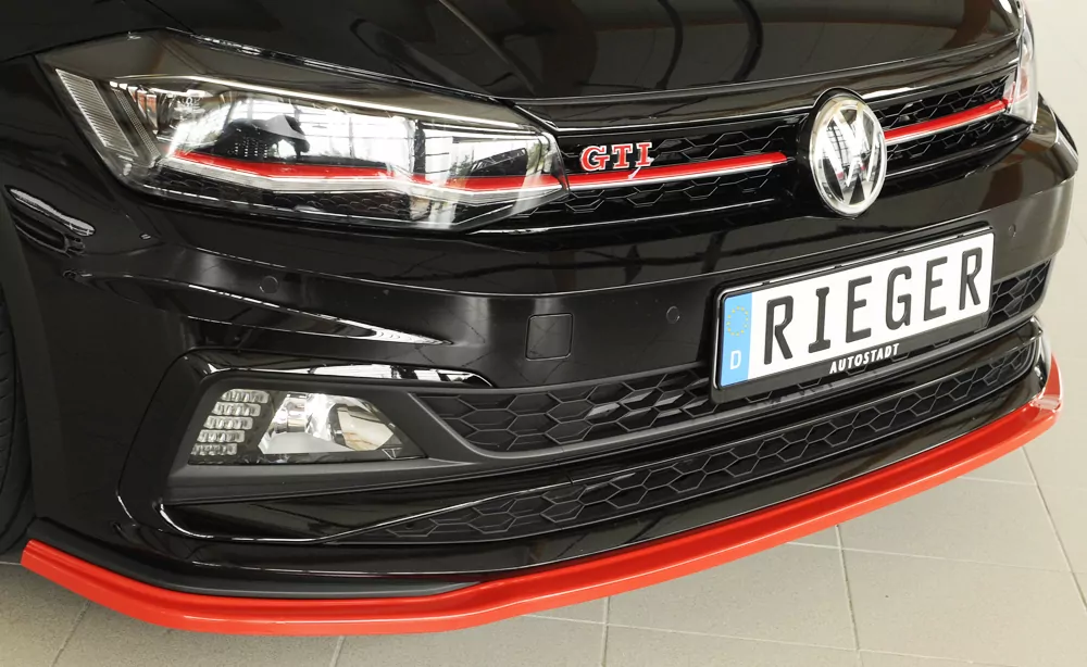 Rieger Spoilerschwert für VW Polo (AW) R-Line | 5-tür. 06.17- für orig. GTI-/R-Line Frontschürze