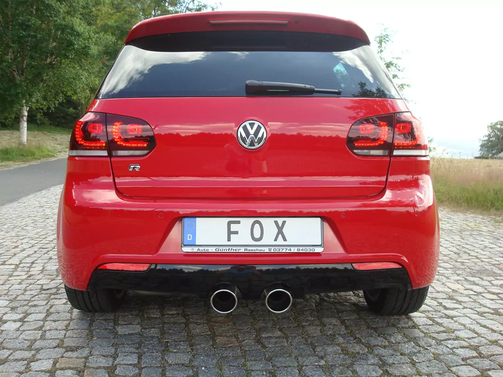 VW Golf VI R 4motion  Endschalldämpfer Ausgang mittig - 2x100 Typ 16